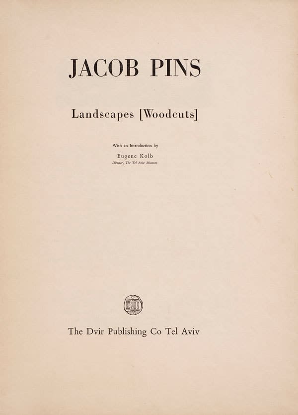 Jacob Pins, Landscapes (title page)