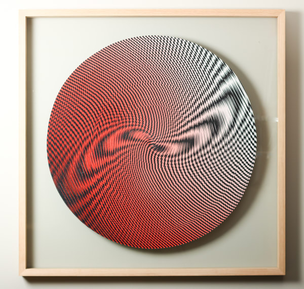 Inger Bergström, Aspect of a Striped Fabric, Tinted Red, 2021