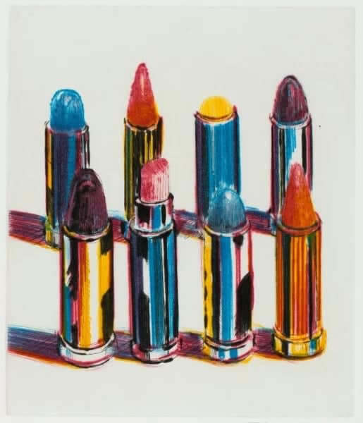 Wayne Thiebaud, Eight Lipsticks, 1988