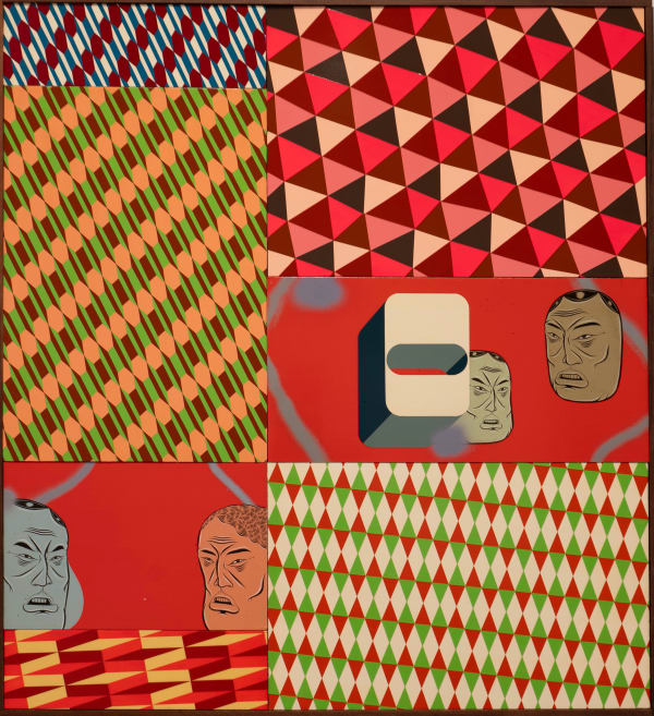 Barry McGee P.V.C., 2024 Acrylic, gouache, and aerosol on panel 40 5/8 x 45 1/16 inches