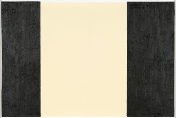Richard Serra Greenpoint Horizontal Reversal #5, 2014 Litho crayon on handmade paper, in two parts 40 x 60 inches 101.6 x 152.4 cm Framed: 42 3/4 x 62 3/4 inches 108.6 x 159.4 cm