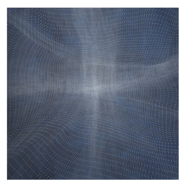 Sam Messenger Veil for Olea, 2022 Ink and acrylic on linen 59 x 59 inches 150.0 x 150.0 cm