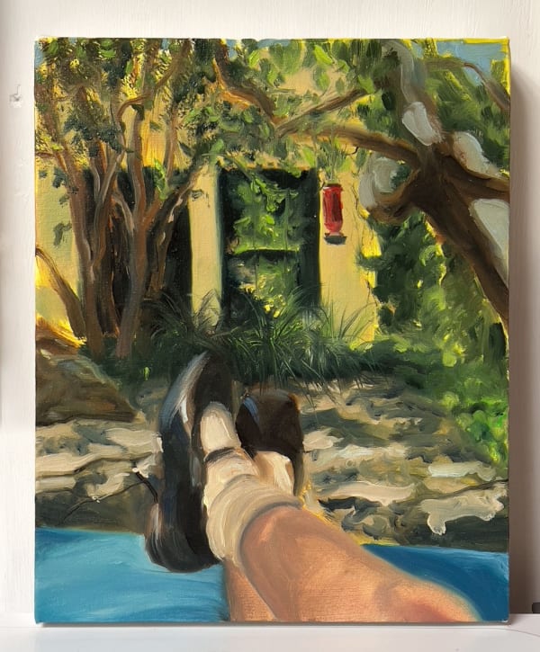 Jillian Shea Afternoon Lounging in the Backyard, 2025 Oil on canvas 14 x 11 inches 35.6 x 27.9 cm