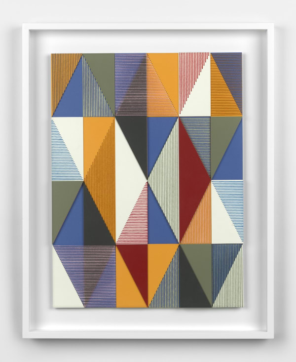 Lucy Williams Threaded Collage, 2022 Acrylic paint and cotton thread on board 15 5/8 x 11 3/4 inches 40 x 30 cm Framed: 19 5/8 x 15 3/8 inches 50 x 40 cm