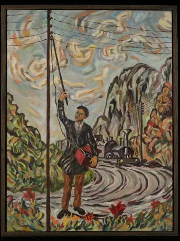 Helen Berggruen Heading West Across the Great Divide, 2024 Oil on linen 40 x 30 inches