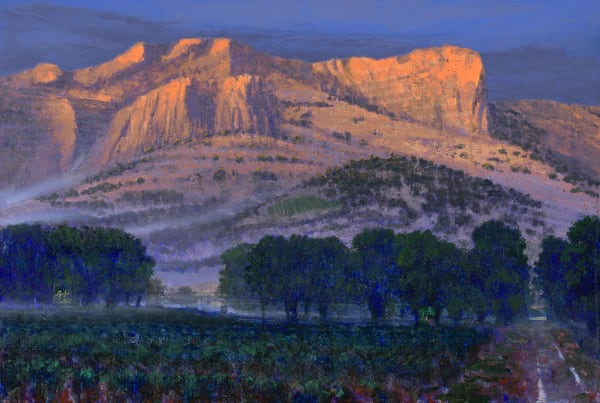 Stephen Hannock Read's Leap after the Rain II (Mass MoCA #351), 2024 Polished mixed media on canvas 24 x 36 inches 61 x 91.4 cm