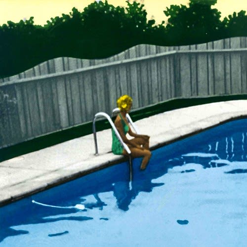 Isca Greenfield-Sanders Green Suit Bather, 2006 Color aquatint etching 32 x 31 1/4 inches 81.28 x 79.38 cm