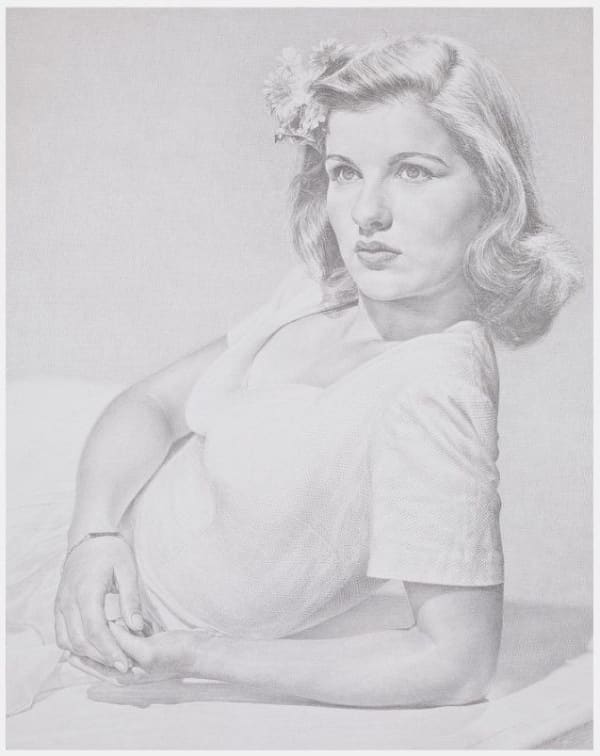 Des Lawrence Barbara Bel Geddes, 2008 Silverpoint on paper 26 3/8 x 22 3/8 inches 67.0 x 57.0 cm