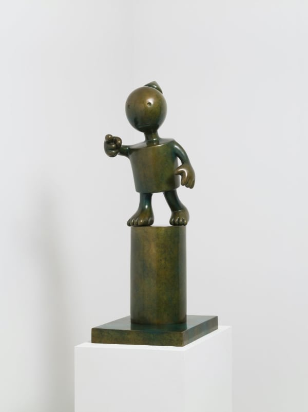 Tom Otterness New Direction, 2002 Bronze 36 x 13 x 17 inches 91.4 x 33.0 x 43.2 cm