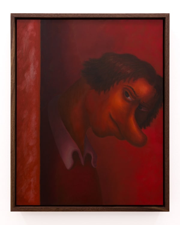 Nicasio Fernandez Unwelcomed, 2025 Oil on aluminum panel 14 x 11 inches 35.6 x 27.9 cm Framed: 14 7/8 x 11 7/8 x 1 3/4 inches 37.8 x 30.2 x 4.4 cm