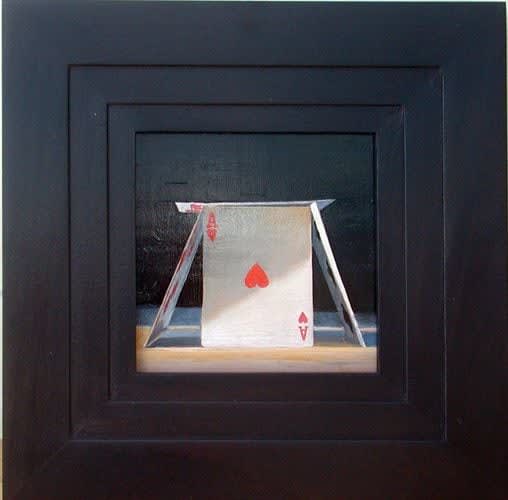 Michael Gregory House of Cards (Ace of Hearts), 2004 Oil on panel 11 1/2 x 11 1/2 inches 29.21 x 29.21 cm
