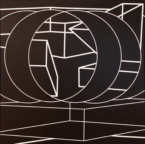 Al Held Flemish IV, 1972 Acrylic on canvas 60 x 60 inches 152.4 x 152.4 cm Framed: 61 x 61 x 3 inches