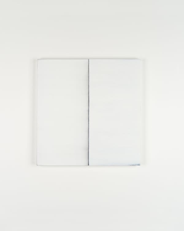 Callum Innes Untitled Lamp Black / Titanium White, 2024 Oil on linen 32 1/4 x 31 1/2 inches 82 x 80 cm