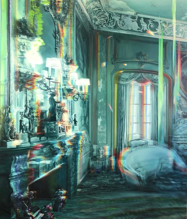 Dean Byington The Mirror, 2024 Oil on linen 48 x 41 inches 121.9 x 104.1 cm