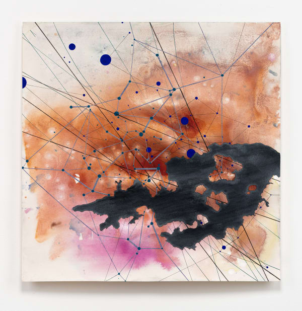 Val Britton Call and Response #4, 2024 Ink, acrylic, and collage on paper 22 x 22 inches 55.9 x 55.9 cm Framed: 26 x 26 inches Framed: 66 x 66 cm