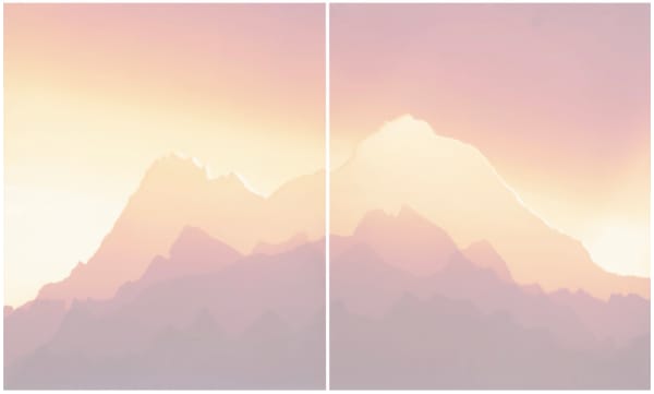 Vanessa Marsh Black Peak 5, from Miner's Ridge, from the series The Sun Beneath the Sky, 2025 Unique silver gelatin lumen photogram 24 x 40 inches 61 x 101.6 cm