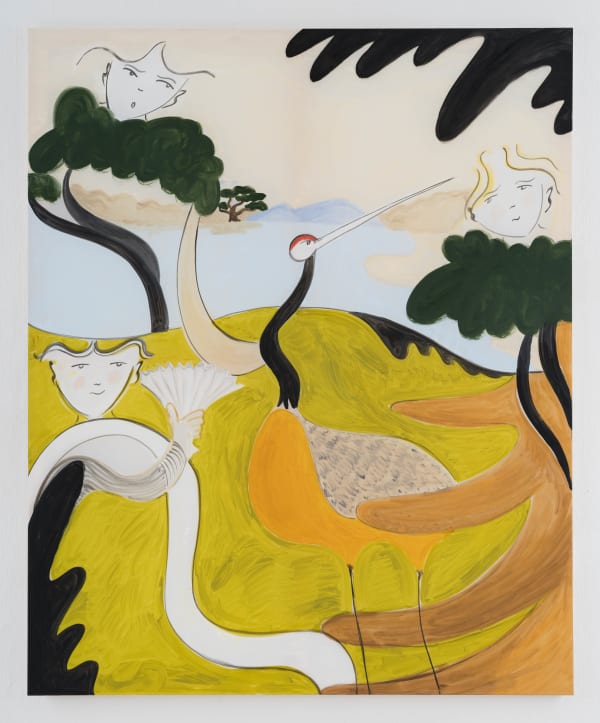 Yulia Iosilzon, A Crane in the Garden, 2021