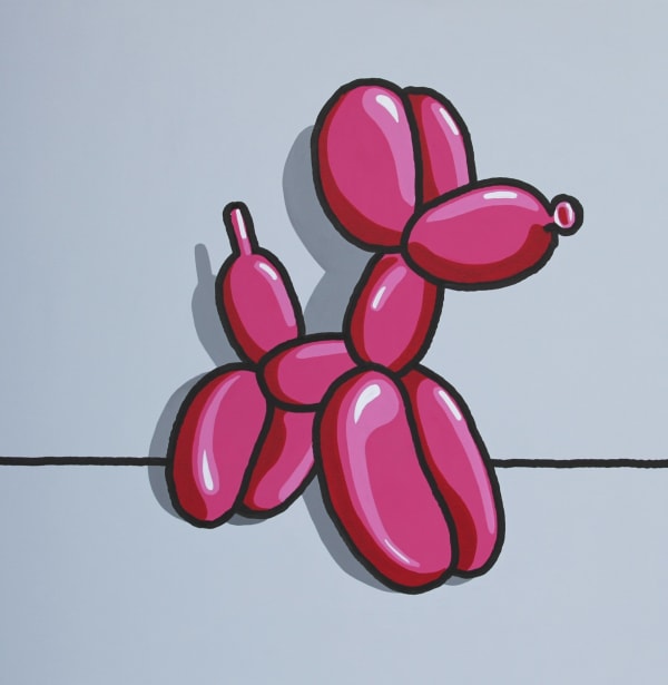 Carlos TIRADO, Ballon Dog on Red