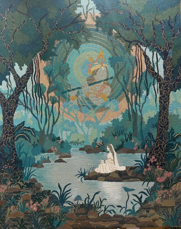 Poonam Bhatnagar Meerabai Acrylic On Canvas