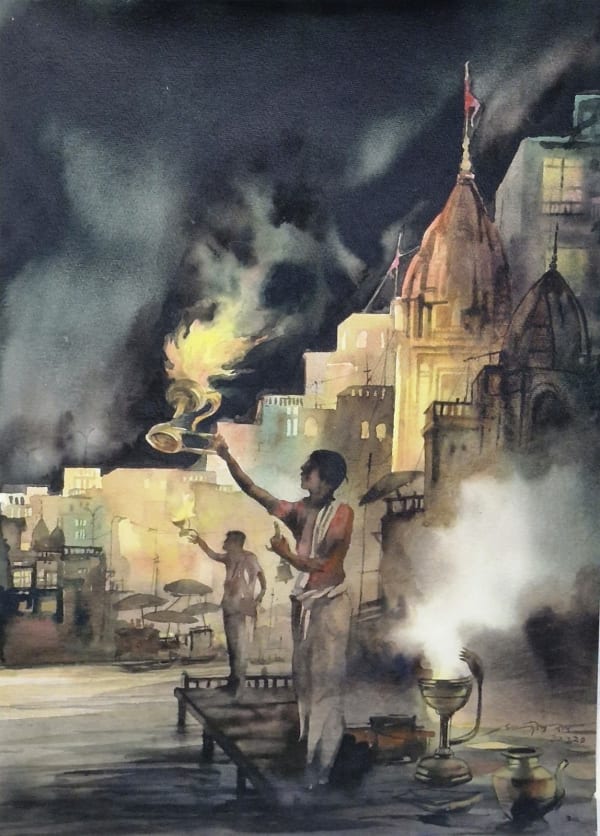 Sudip Roy Faith, 2023 Watercolour