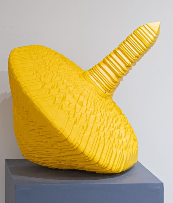 Harsha Durugadda Topo Sculpture Abstract Geometrical, Painted Birch Wood