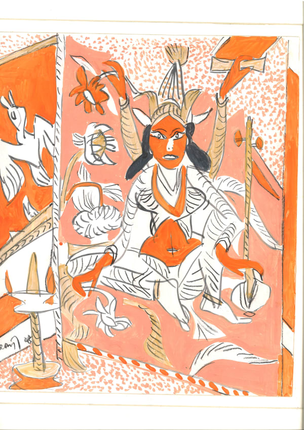 KG Subramanyan Untitled Gouache on Paper