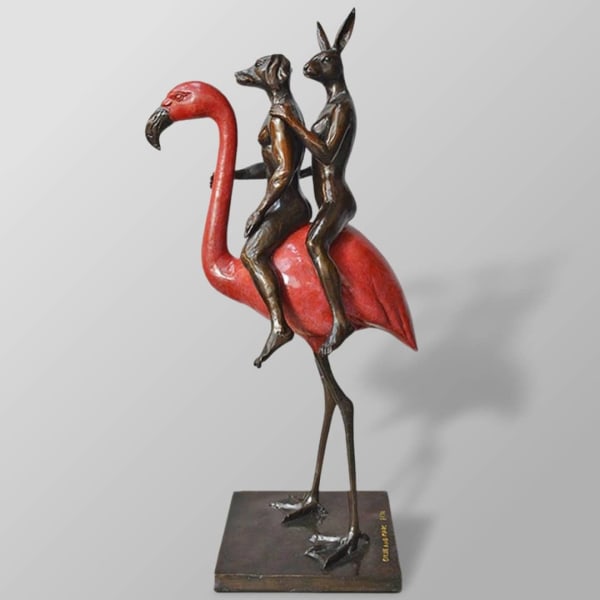 Gillie and Marc They Like Doing Things Differently Bronze with red patina