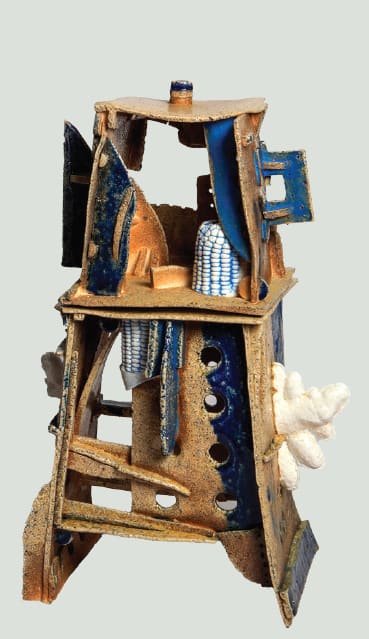 Saraswati Auroville Tea Pause 1/2, 2020 Anagama fired stoneware, glazes