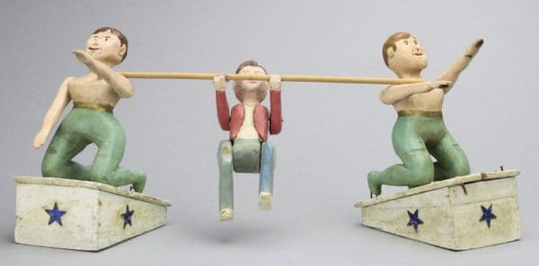 FOLK ART, CIRCUS ACROBATS. (FOLK ART), c. 1940