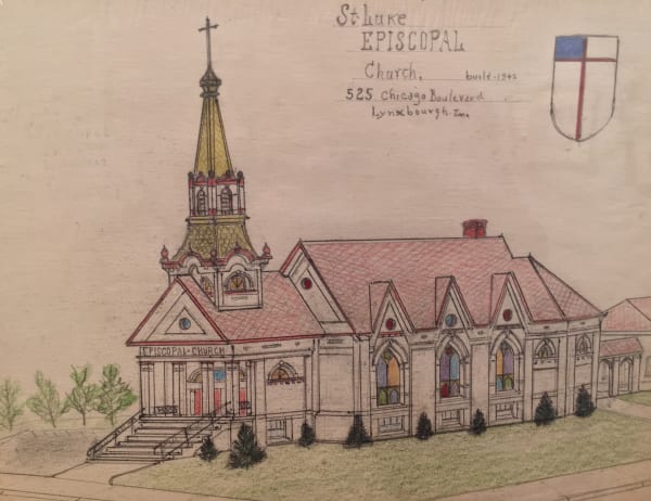 Jacques De Du-GLASS, St. Luke's Episcopal Church Lynxbourgh, Indiana, c. 1992