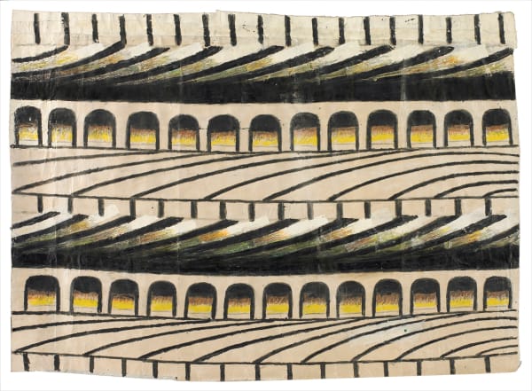 Martin Ramirez, Untitled (Arches), C. 1960-63