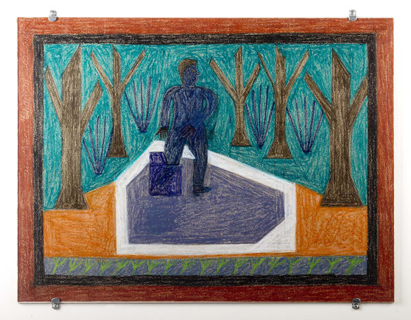 Eddie Arning, Man with Foot in Box