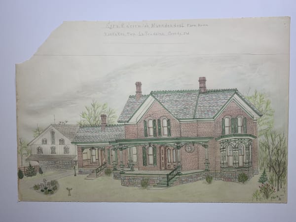 Jacques De Du-GLASS, Ezra and Jeremiah Manndendoal Farm HomeLynxbourgh, Indiana, c. 1992