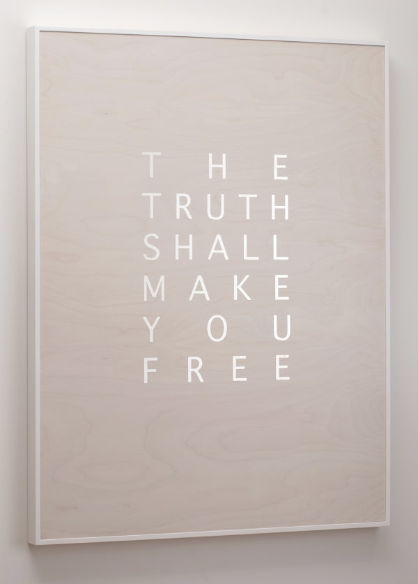 Brigita Ozolins Truth, 2020 Birch ply, Liming white stain, stainless steel 103 x 80 cm