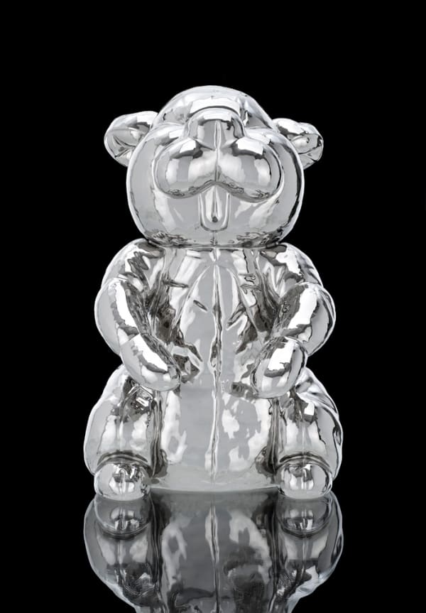 Michael Doolan Chipmonk (#003), 2008 Hand modelled ceramic with platinum lustre 21h x 14w x 14d cm (overall size)