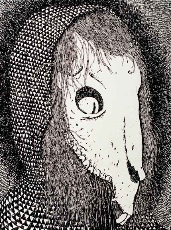 Tom O'Hern Unholy rat child, 2011 enamel on board 119 x 89 cm (board size)