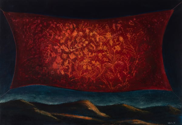 David Keeling Night veil, 1995 oil pastel and watercolour on paper, framed 51 x 73cm (image size), 77.5 x 97.5cm (framed size)