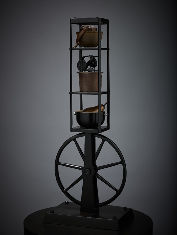 Curtis Hore Three, 2015 steel, bronze & cast iron 63 x 24.5 x 16.5 cm