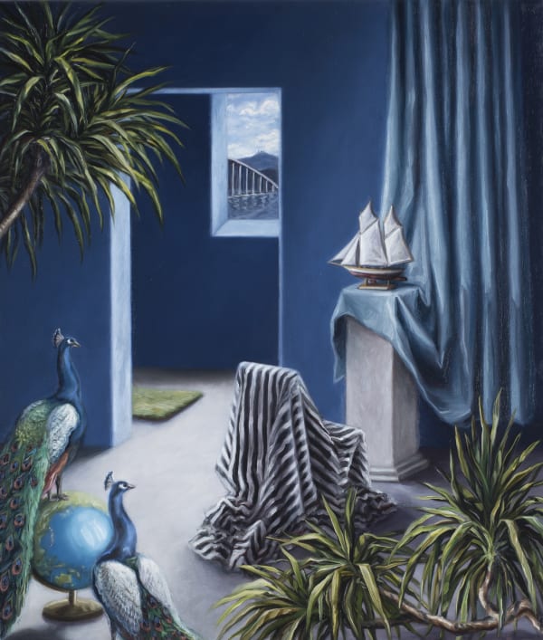 Amber Koroluk-Stephenson Blue Room (spectacle), 2018 oil on linen 71 x 61cm