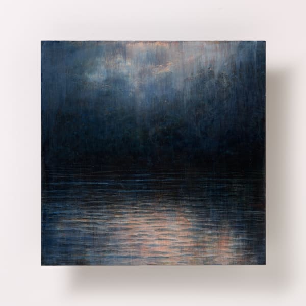 Michaye Boulter and Heather Rose Everything is less certain X, 2021 oil on board 20 x 20 cm (board size)