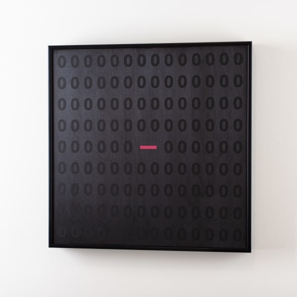 Brigita Ozolins Nothing minus nothing, 2025 spirit stain, hardwax oil & perspex on birch ply, framed 60 x 60 cm