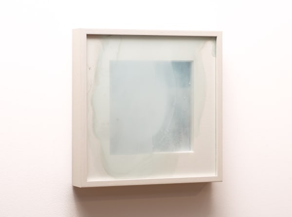 Caroline Rannersberger Sturm und Drang (diminuendo) I, 2020 Mixed media on paper; kiln fired painted glass, framed 33 x 33cm