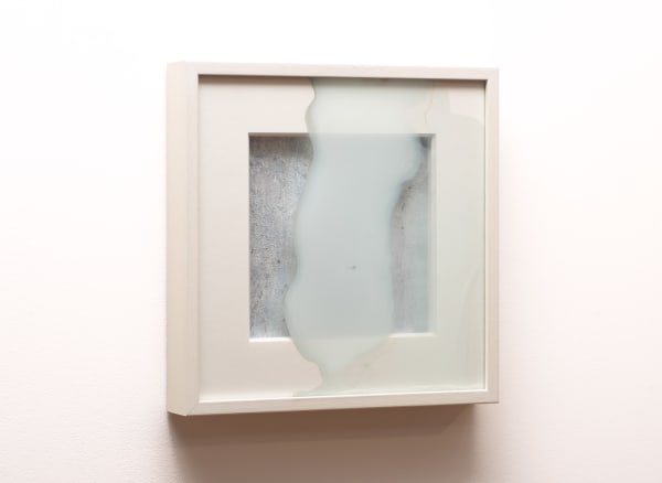 Caroline Rannersberger Sturm und Drang (diminuendo) V, 2020 Mixed media on paper; kiln fired painted glass, framed 33 x 33cm