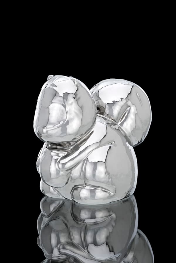 Michael Doolan Squirrel (#014), 2008 Hand modelled ceramic with platinum lustre 21h x 18w x 24d cm (overall size)
