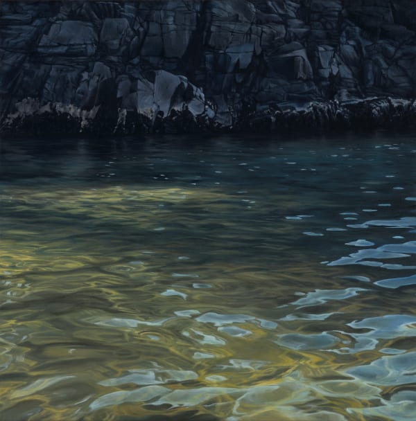 Britt Fazey Through the canopy, 2025 oil on linen, framed 41 x 41 cm (stretcher size)