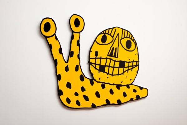 Tom O'Hern Snot rock, 2023 enamel and reflective vinyl on aluminium 119 x 84 x 2.5 cm