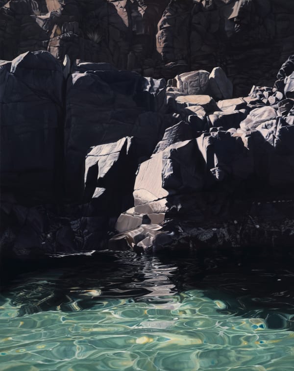 Britt Fazey Way point, 2025 oil on linen, framed 76.5 x 61 cm (stretcher size)