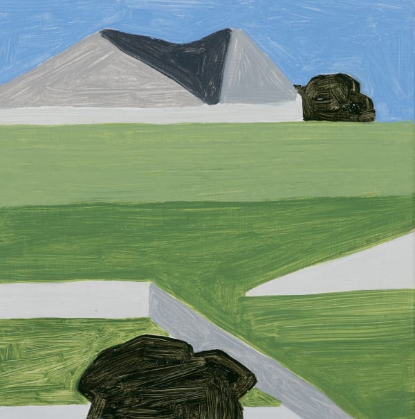 Neridah Stockley A park landscape, 2022 acrylic on hardboard 20 x 20cm
