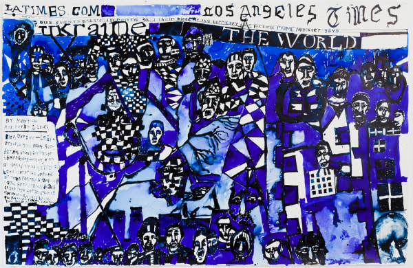 Locust Jones LA Times, 2014 ink on paper 66 x 102 cm (paper size)