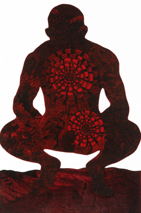 Helen Wright Mr Natural, 2013 woodcut on paper 120 x 80cm edition of 8 plus 2 artist's proofs